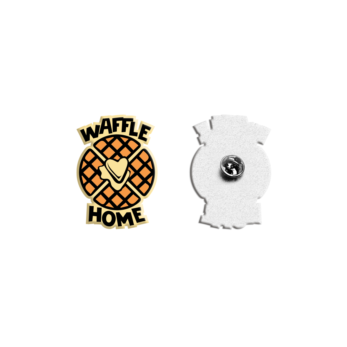 Waffle Home Enamel Pin