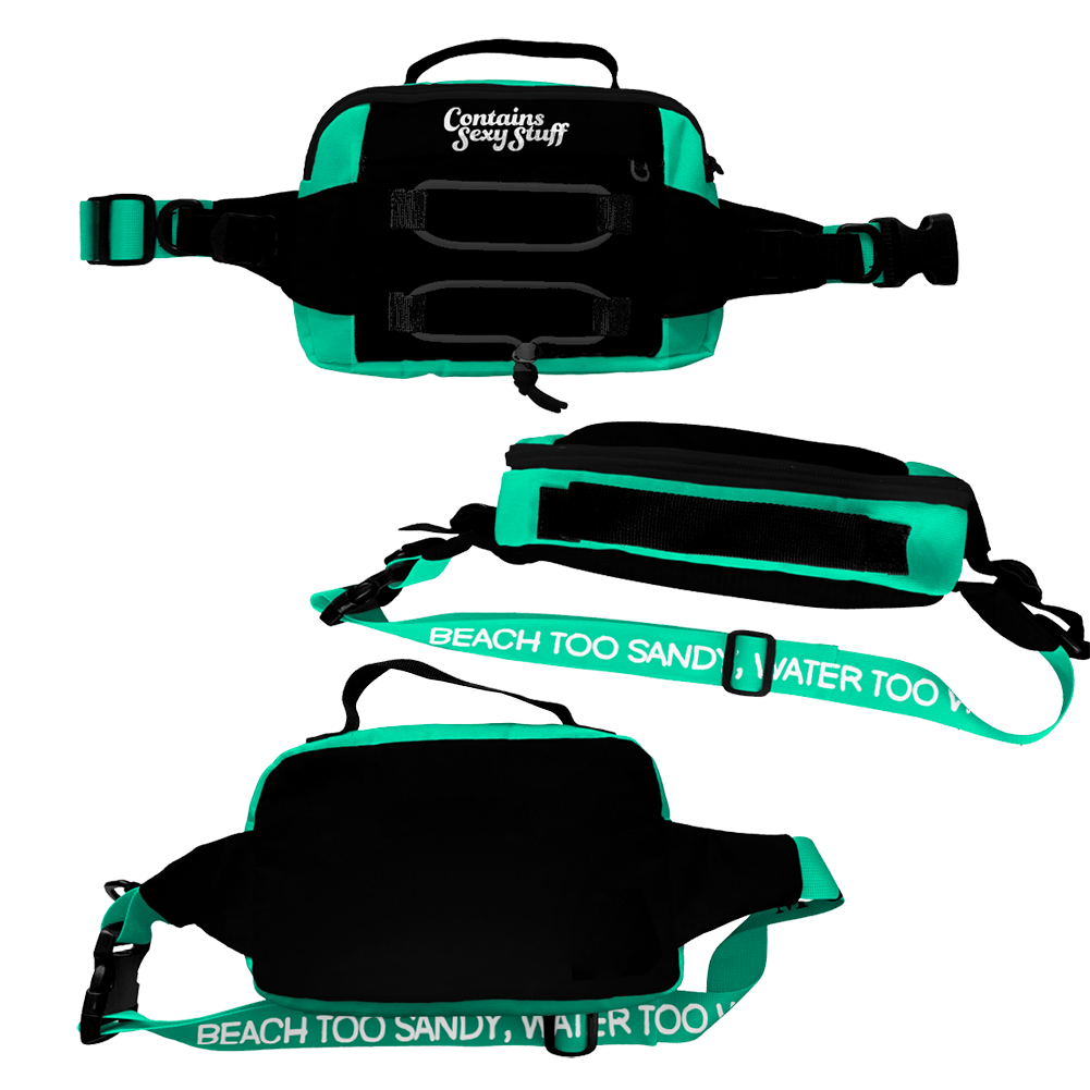 Contains Sexy Stuff Crossbody Bag (Black/Mint)