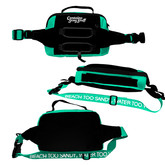 Contains Sexy Stuff Crossbody Bag (Black/Mint)